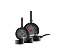 Tower Smartstart Forged 5 Piece Cookware Set, Non-Stick, 8X Stronger, T800304 In Black Black