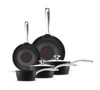 Tower SmartStart Ultra Forged 5 Piece Cookware Set with Aeroglide Non-Stick Cookware Set, 15x Stronger, Induction Compatible, Oven Safe up to 220°, PFOA Free, Long Lasting, Black
