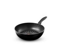Tower T800306 SmartStart Forged 28cm Aluminium Wok with Easy Clean Aeroglide Non-Stick, 8X Stronger, Induction Compatible, Oven Safe, Long Lasting, PFOA Free, Black