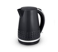 Tower Solitaire Kettle, 1.5L, Cord Storage, 3KW, 3D Diamond Textured, Black & Chrome Accents - T10075BLK