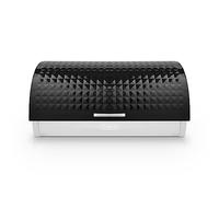 Tower T826206BLK Solitaire Bread Bin, Stainless Steel, Black