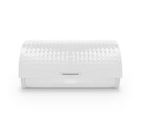 Tower T826206WHT Solitaire Roll Top Bread Bin, Stainless Steel, White, H19, W39, D27.5cm