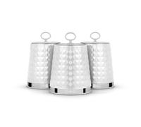 Tower Solitaire White Set Of 3 Canisters Kitchen Storage - 1.3L Each T826207Wht