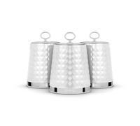 Tower Solitaire White Set of 3 Canisters Kitchen Storage T826207WHT