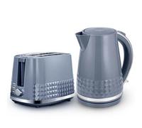 Tower Solitare Kettle And 2 Slice Toaster Set Grey