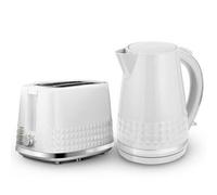 Tower Solitare Kettle And 2 Slice Toaster Set White