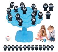 Tower Stack Game - Penguin Board Game | Interactive Educational Toys Desktop Balance Plate For Travel Home Preschool
