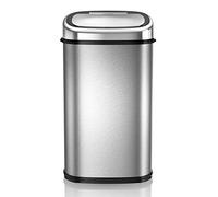 Tower Stainless Steel Kitchen Bin, Automatic Soft-Close, Silver, T80901