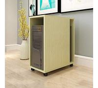 Tower Stand Removable Desktop CPU Host Bracket Multipurpose CPU Case Stand Rolling Cart CPU Floor Stand with 4 Caster Rolling Wheels, 5 Colors CPU Stand (Color : Beige)