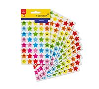 Tower Star Happy Face Reward Stickers for Kids, 10 Sheet Pack, 400 Stickers, 19mm Diameter to Encourage Kids & for Scrapbooking