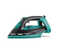 Tower Steam Iron 3100W, Extra-Long 3m Cord for Flexible Ironing, Fast Heat-Up, 190g Steam Boost for Fast Crease Removal, Ceramic Soleplate for Smooth Glide, 360ml Tank, Teal (T22021TL)