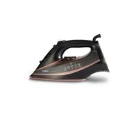 Tower Steam Iron 3100W, Fast Heat-Up for Quick Ironing, 180g Steam Boost, Ceramic Soleplate for Smooth Glide, 360ml Tank, Anti-Drip System, Black & Rose Gold (T22013)