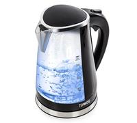Tower T10012 LED Colour Changing Kettle, 360° Swivel Base, Large Viewing Window, Easy Fill Lid, Removable Filter, 1.7 Litre Capacity, 2200W, Black