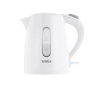 Tower T10029W 1L Jug Kettle with 360° Swivel Base, Quick Boil, 2200W, White