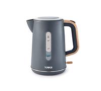 Tower T10037G Scandi Cordless Jug Kettle in Grey 1 7L 3kW