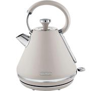 Tower Cavaletto Pyramid Kettle, Retro, Fast Boil, 1.7L, Latte and Chrome, Beige - T10044MSH