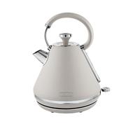 Tower T10044MSH Cavaletto Pyramid Kettle with Fast Boil, Detachable Filter, 1.7L, 3000 W, Latte and Chrome Accents