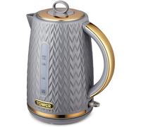Tower T10052GRY Jug Kettle Anti-limescale Filter Empire 1.7L Textured Grey