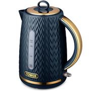 Tower T10052MNB Empire Boil Kettle - 1.7L, Midnight Blue with Bronze Accents, 3000W Rapid Boil