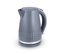 Tower T10075GRY Solitaire Kettle with 360° Swivel Base, Cord Storage, 1.5L, 3KW, Grey and Chrome Accents