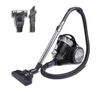 Tower T102000PLPET Multi-Cyclonic Bagless Cylinder Vacuum Cleaner with Pet Tool, HEPA filter, 2-in-1 Crevice Nozzle, 2L Capacity, 700W, Silver