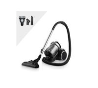 Tower T102004PLPET TXP10PET Multi-Cyclonic Bagless Cylinder Vacuum Cleaner with Crevice Tool, Floor Brush, Small Brush, Pet Attachment, Automatic Cord Rewinder, 1.5L, 800W, Platinum