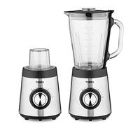 Tower T12073 DuraGlass Jug Blender with Grinder Attachment, 500W, Stainless Steel