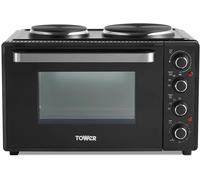 Tower T14045 Mini Oven Dual Hot Plates Healthy Cooking All in One 42L Black