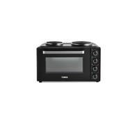 Tower T14045 Mini Oven with Adjustable Temperature Control, 90 Minute Timer, Baking Tray and Wire Rack, Black with Silver Accents, 42 litre