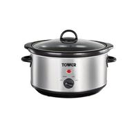 Tower T16039 Slow Cooker with 3 Heat Settings and Removable Dishwasher Safe P...