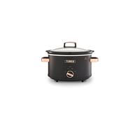 Tower T16042BLK Cavaletto 3,5 Litre Slow Cooker with 3 Heat Settings, Cool Touch Handles, 210W, Black and Rose Gold