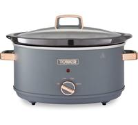 Tower T16043GRY Cavaletto 6.5 Litre Slow Cooker with 3 Heat Litres, Grey