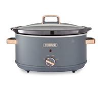 Tower T16043GRY Cavaletto 6.5L Slow Cooker with 3 Heat Settings Grey & Rose Gold