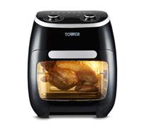 Tower T17038 Xpress 5-in-1 Manual Air Fryer Oven with Rapid Air Circulation, 60-Minute Timer, 11L, 2000W, Black