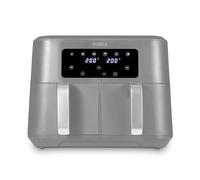 Tower T17137CGRY Vortx 8.5L Dual Basket Air Fryer with Dual Cook Function, 2400W, Grey & Chrome
