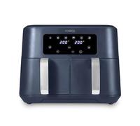 Tower T17137CMNB Vortx 8.5L Dual Basket Air Fryer with Dual Cook Function, 2400W, Midnight Blue & Chrome