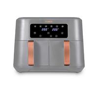 Tower T17137GRY Vortx 8.5L Dual Basket Air Fryer 2400W - Grey & Chrome Grey