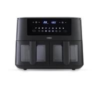 Tower T17151 Vortx Dual Basket Air Fryer with Vizion Viewing Windows, 9 Preset Functions, 8L, 3040W, Black