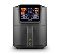 Tower T17166 AIRX 5L Digital Single Basket Air Fryer with A.I & Vortx Technology, 6 Cooking Pre-sets, Space Saving Design, 60 Minute Timer, 1500W, Grey