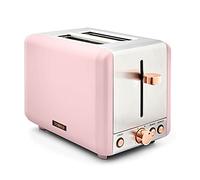 Tower Cavaletto 2 Slice Stainless Steel Toaster - Pink | TJ Hughes