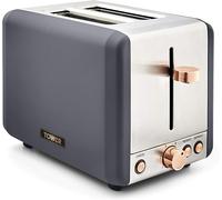 Tower Cavaletto 2-Slice Toaster - Grey &Amp; Rose Gold One Colour