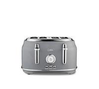 Tower T20065GRY Renaissance 4 Slice Toaster, 7 Browning Levels, Self-Centring Function 1630W, Grey