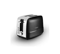 Tower T20080BLK Ash 2-Slice Toaster - Black & Chrome Clear