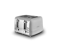 Tower T20081GRY Ash 4-Slice Toaster - Grey & Chrome Clear