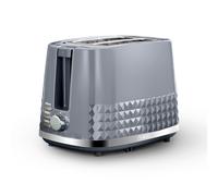 Tower T20082GRY Solitaire 2 Slice Toaster, Chrome Accents, 850W, Grey | Size: A Tower Grey A