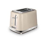 Tower T20083MSH Saturn 2-Slice Toaster with 7 Browning Levels, Defrost/Reheat/Cancel, Latte