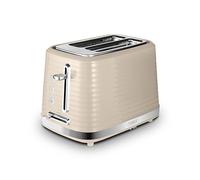 Tower T20083MSH Saturn 2-Slice Toaster with 7 Browning Levels, Defrost/Reheat/Cancel, Latte and Chrome Accents