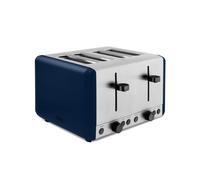Tower T20086MNB Sera 4 Slice Toaster with 6 Browning Levels, Removable Crumb Tray, Defrost/Reheat/Cancel Functions, 1800W, Midnight Blue