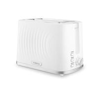 Tower T20090WHT Sonar 2-Slice Toaster with 7 Browning Levels, Defrost, Reheat & Cancel Settings, Removable Crumb Tray, 900W, White