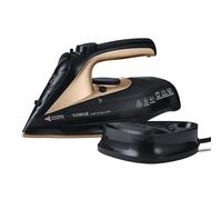 Tower T22008BKG CeraGlide Cordless Steam Iron with Ceramic Soleplate and Variable Steam Function, Black and Gold